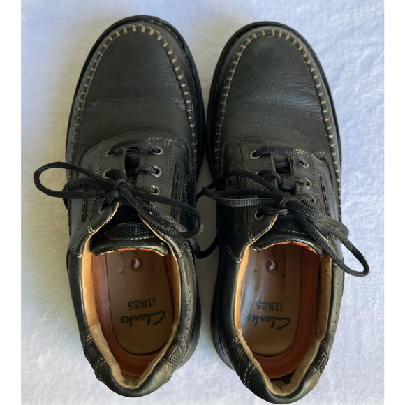 Clarks Unstructured Mens Shoes Oxfords Size 8 Brown Genuine Leather Comfort - Picture 9 of 10